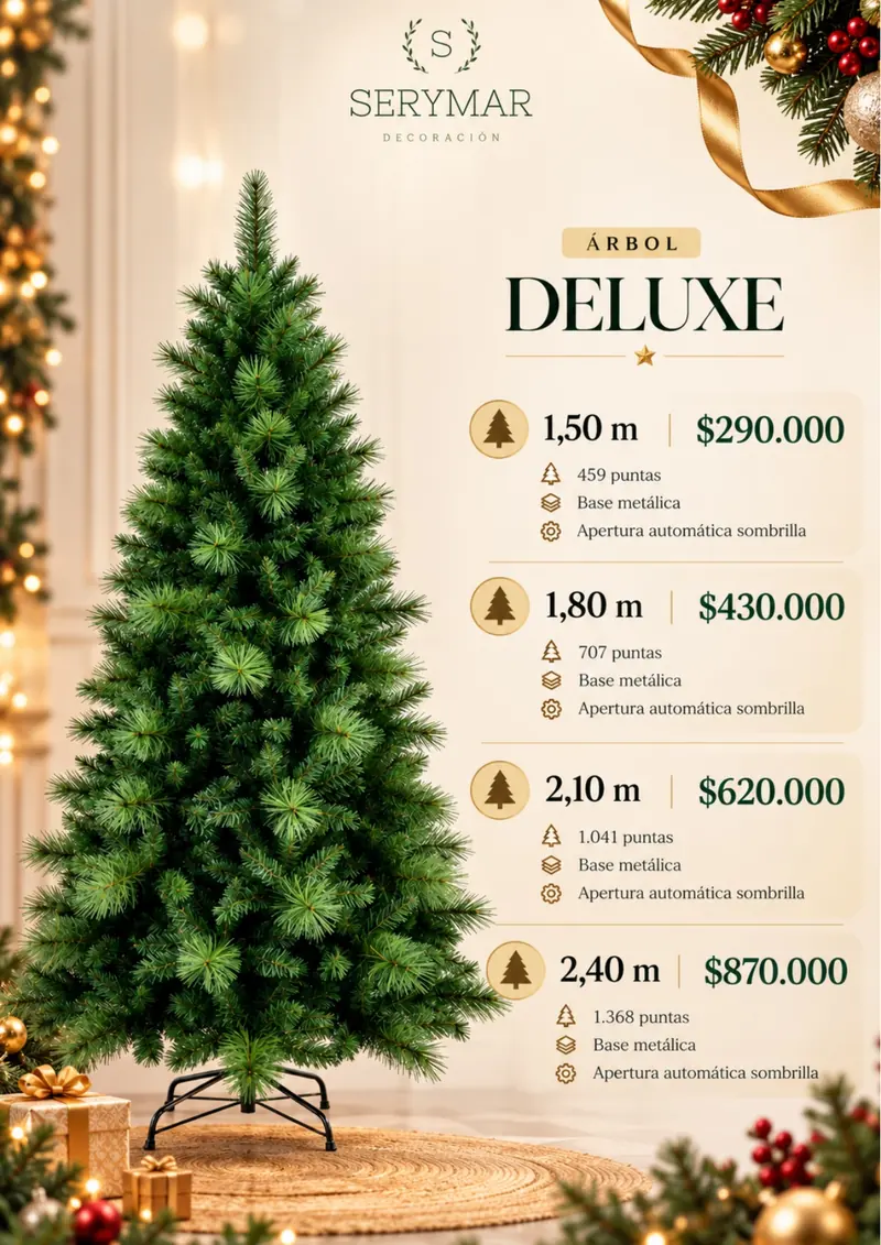 Árbol Deluxe — página 11 del Catálogo Navidad 2026 de SERYMAR Decoración