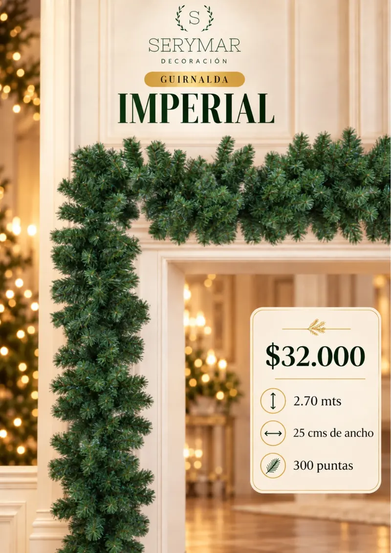 Guirnalda Imperial — página 24 del Catálogo Navidad 2026 de SERYMAR Decoración