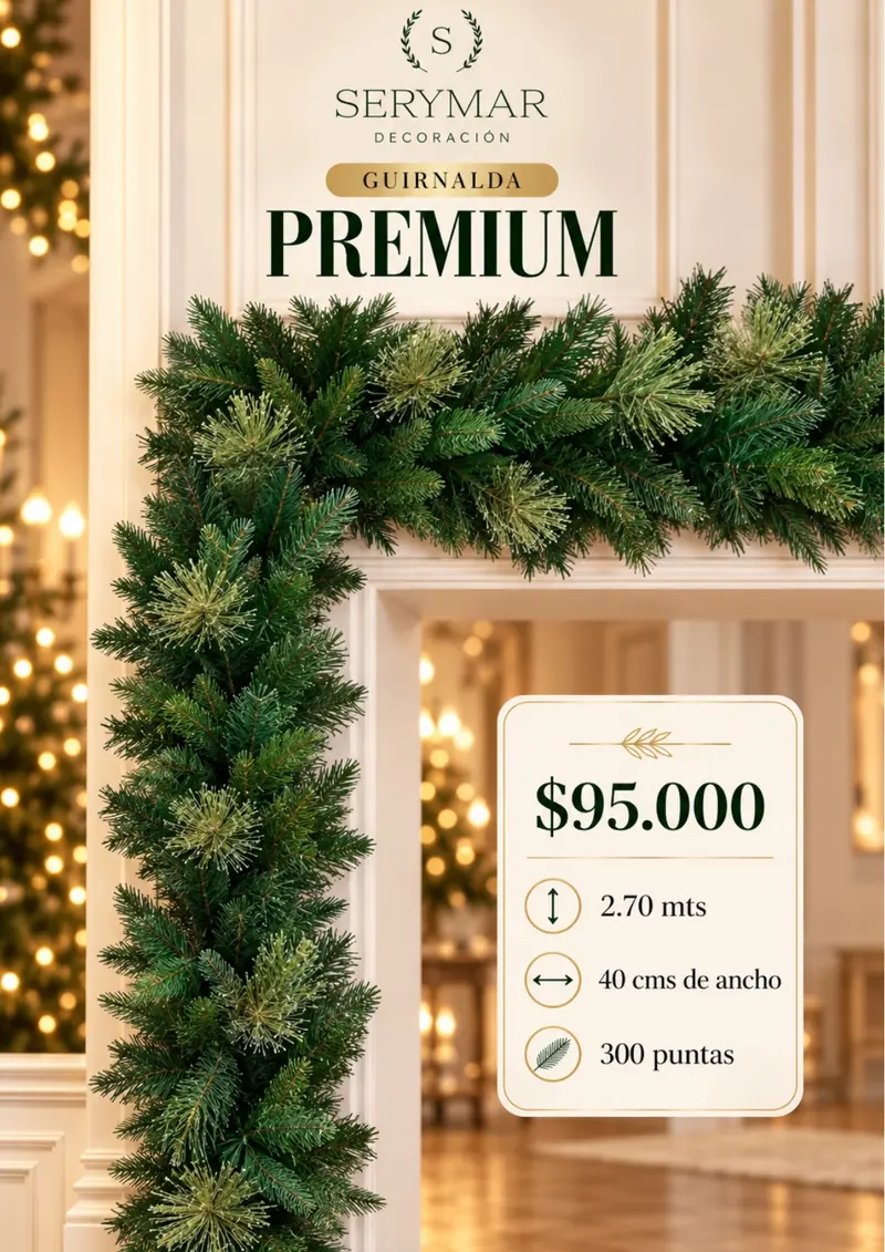 Guirnalda Premium — página 29 del Catálogo Navidad 2026 de SERYMAR Decoración