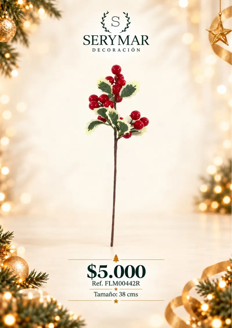 Follajes de Navidad · Ref. FLM00442R — página 59 del Catálogo Navidad 2026 de SERYMAR Decoración