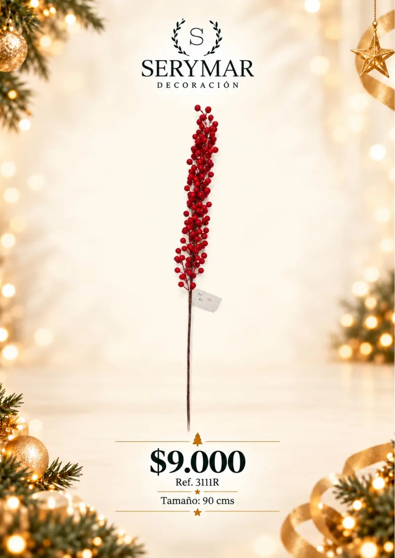 Follajes de Navidad · Ref. 3111R — página 70 del Catálogo Navidad 2026 de SERYMAR Decoración