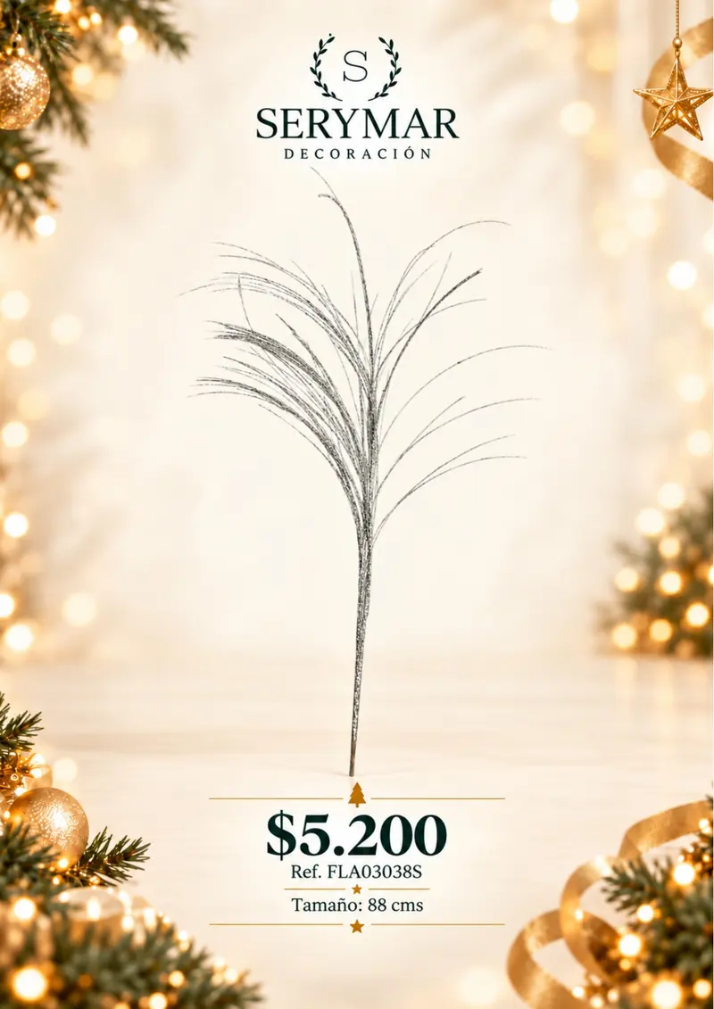 Follajes de Navidad · Ref. FLA03038S — página 76 del Catálogo Navidad 2026 de SERYMAR Decoración