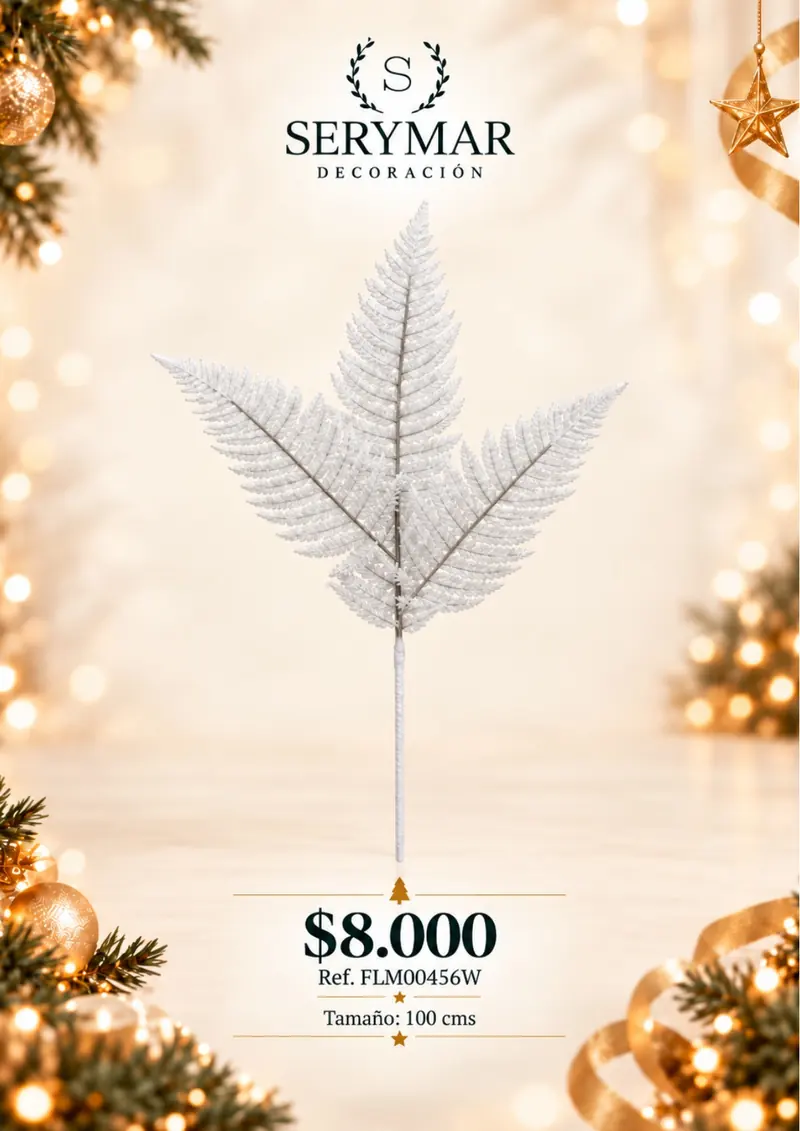Follajes de Navidad · Ref. FLM00456W — página 85 del Catálogo Navidad 2026 de SERYMAR Decoración