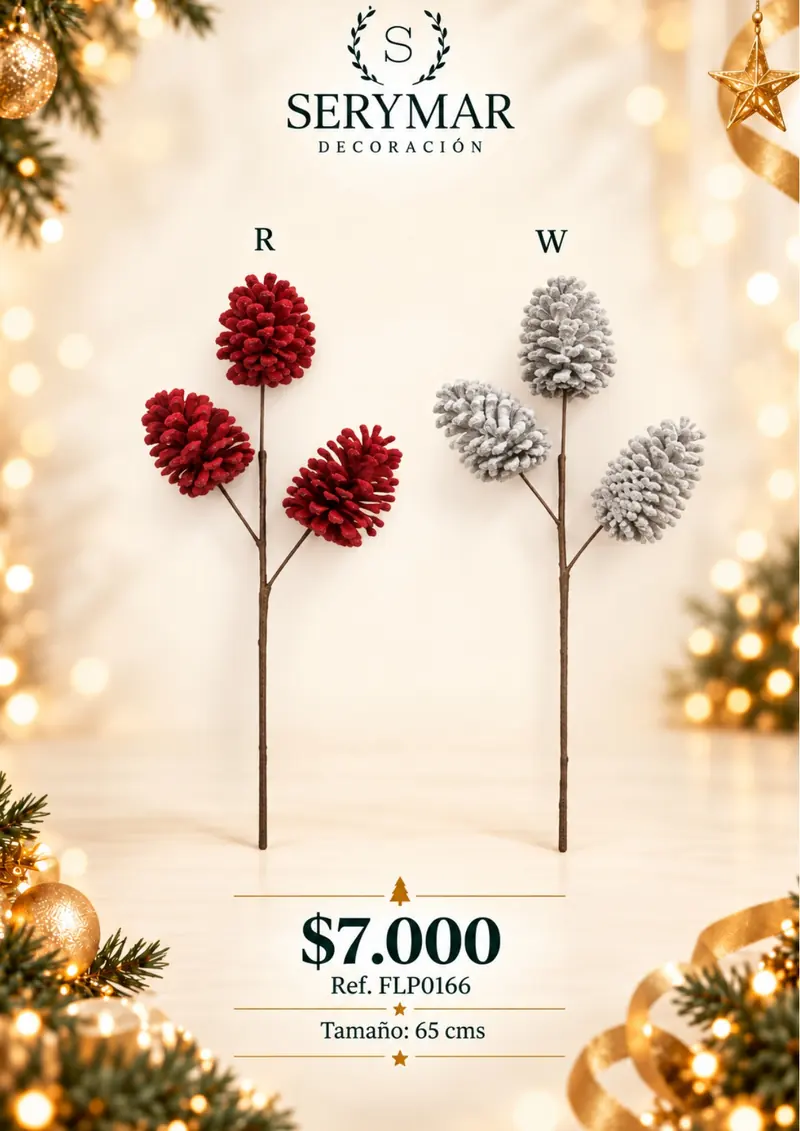 Follajes de Navidad · Ref. FLP0166 — página 87 del Catálogo Navidad 2026 de SERYMAR Decoración
