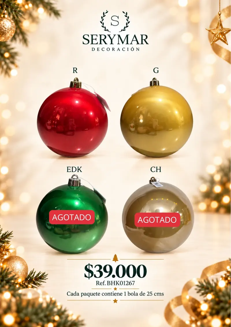 Bolas de Navidad · Ref. BHK01267 — página 112 del Catálogo Navidad 2026 de SERYMAR Decoración