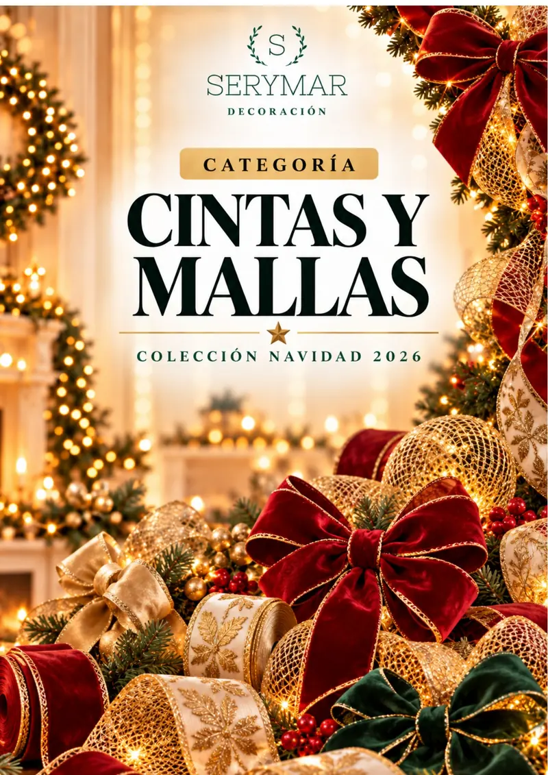 Cintas y mallas — página 122 del Catálogo Navidad 2026 de SERYMAR Decoración