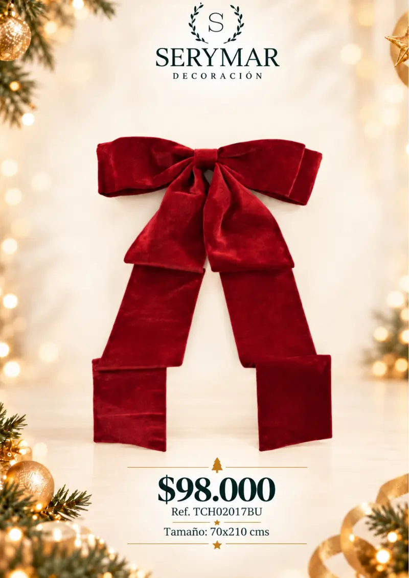 Cintas y mallas · Ref. TCH02017BU — página 139 del Catálogo Navidad 2026 de SERYMAR Decoración