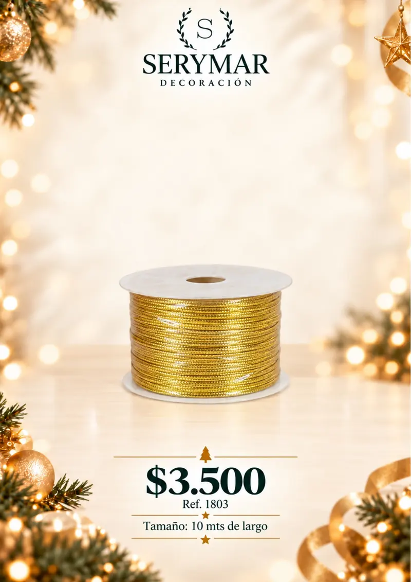 Cintas y mallas · Ref. 1803 — página 140 del Catálogo Navidad 2026 de SERYMAR Decoración