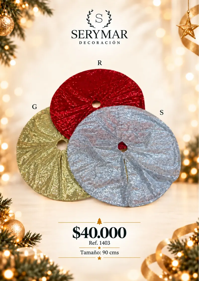 Complementos decorativos · Ref. 1403 — página 157 del Catálogo Navidad 2026 de SERYMAR Decoración