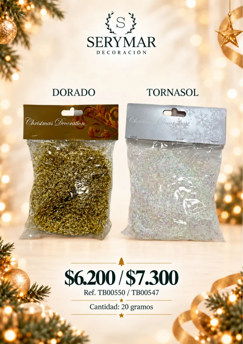 Complementos decorativos · Ref. TB00550 / TB00547 — página 159 del Catálogo Navidad 2026 de SERYMAR Decoración